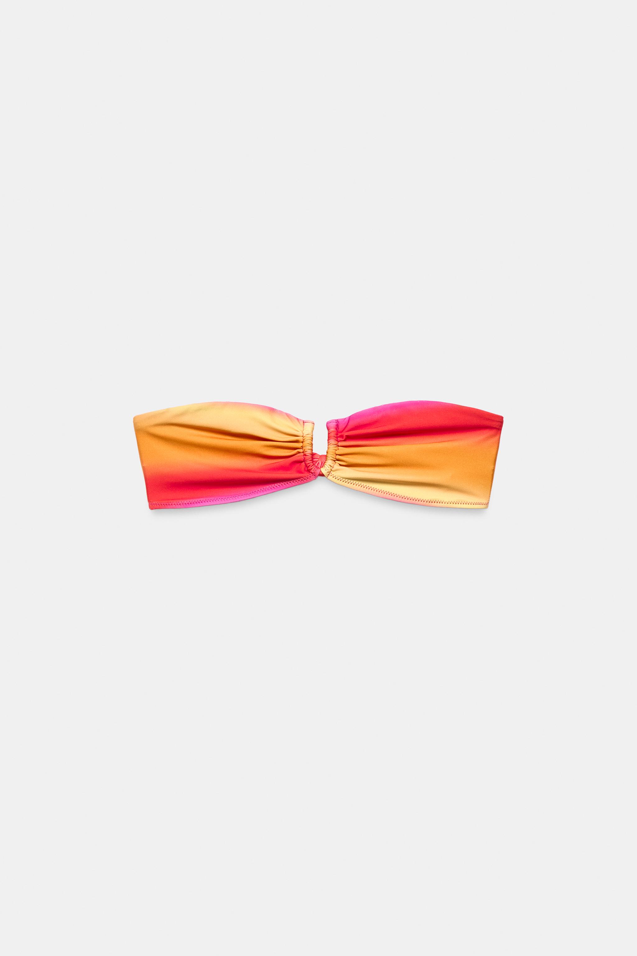 HAUT DE BIKINI BANDEAU À RAYURES