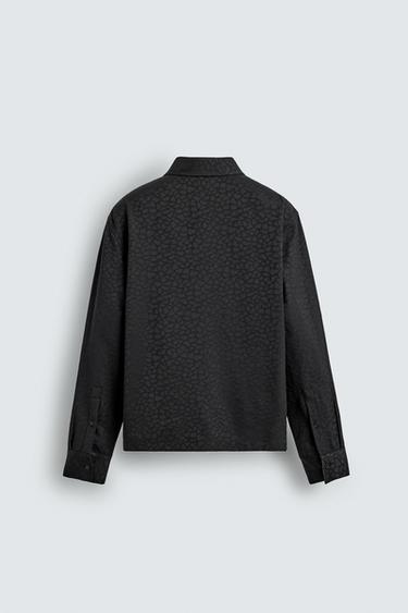 GEOMETRIC JACQUARD SHIRT - Black by Zara - Image 7