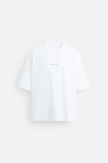 CAMISETA ESTAMPADO RELIEVE - Blanco de Zara