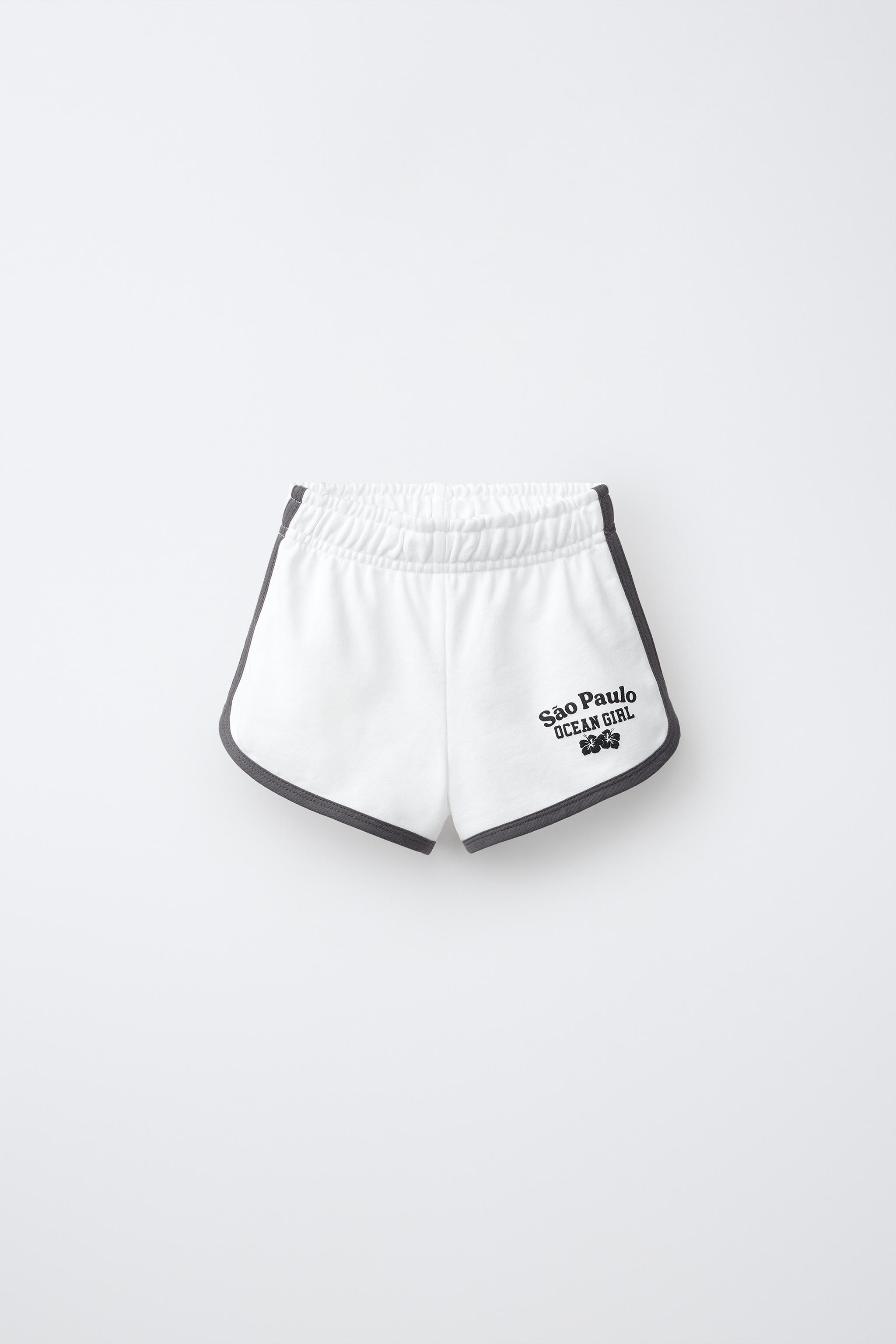 CONTRAST TEXT SHORTS