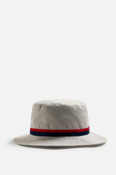 BUCKET HAT WITH RIBBON - Stone by Zara