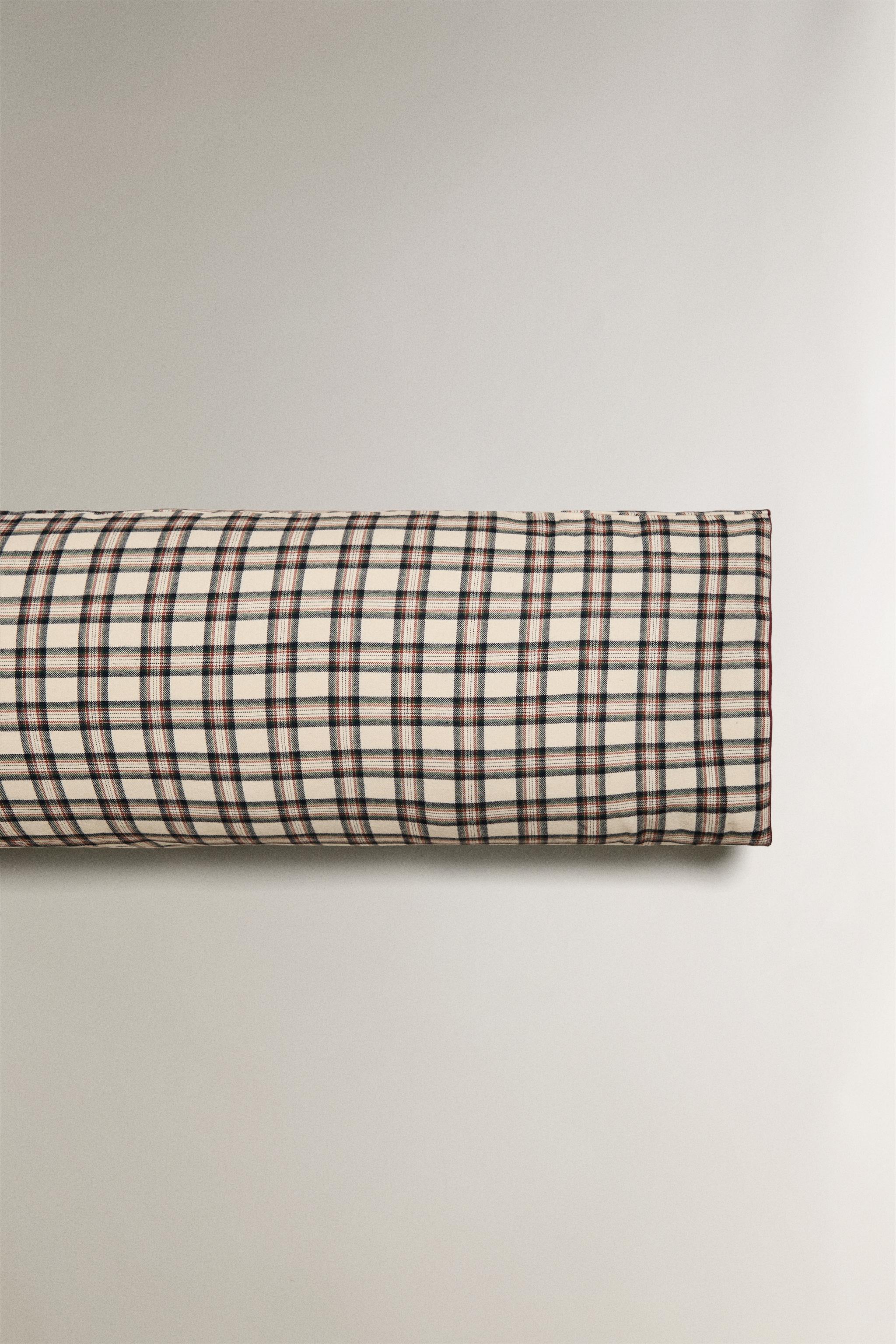 CHILDREN’S CHECK FLANNEL CHRISTMAS PILLOWCASE
