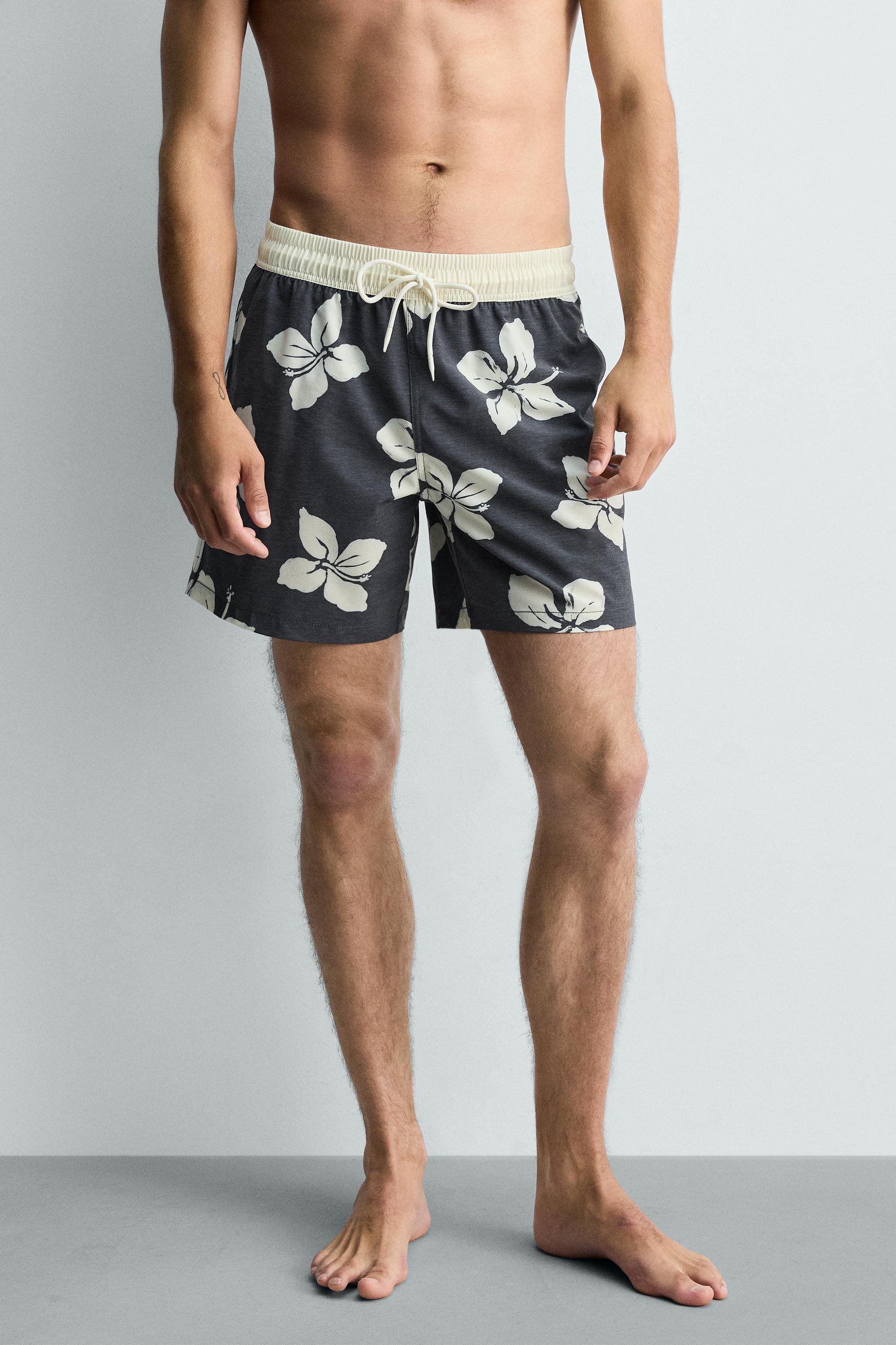 LONG HIBISCUS PRINT SWIMSUIT
