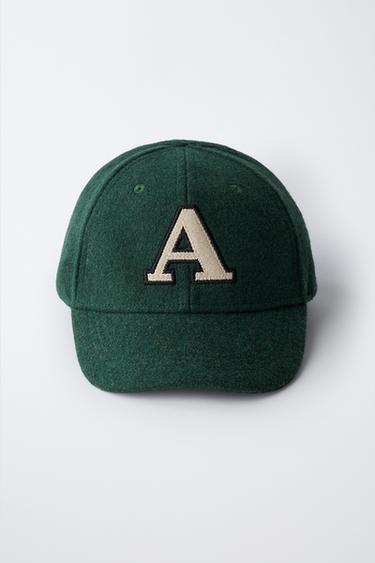GORRA PAÑO INICIAL - Verde vigoré de Zara