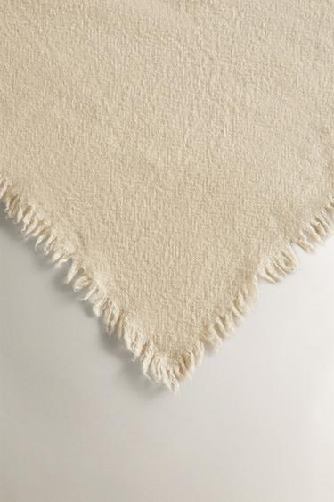 WOOL THROW - Ecru by Zara