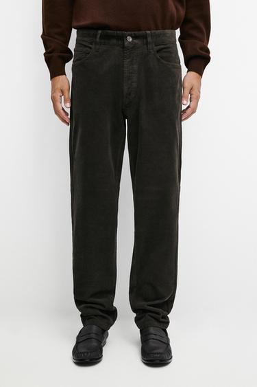 Corduroy tapered fit pants — Cobalt 2