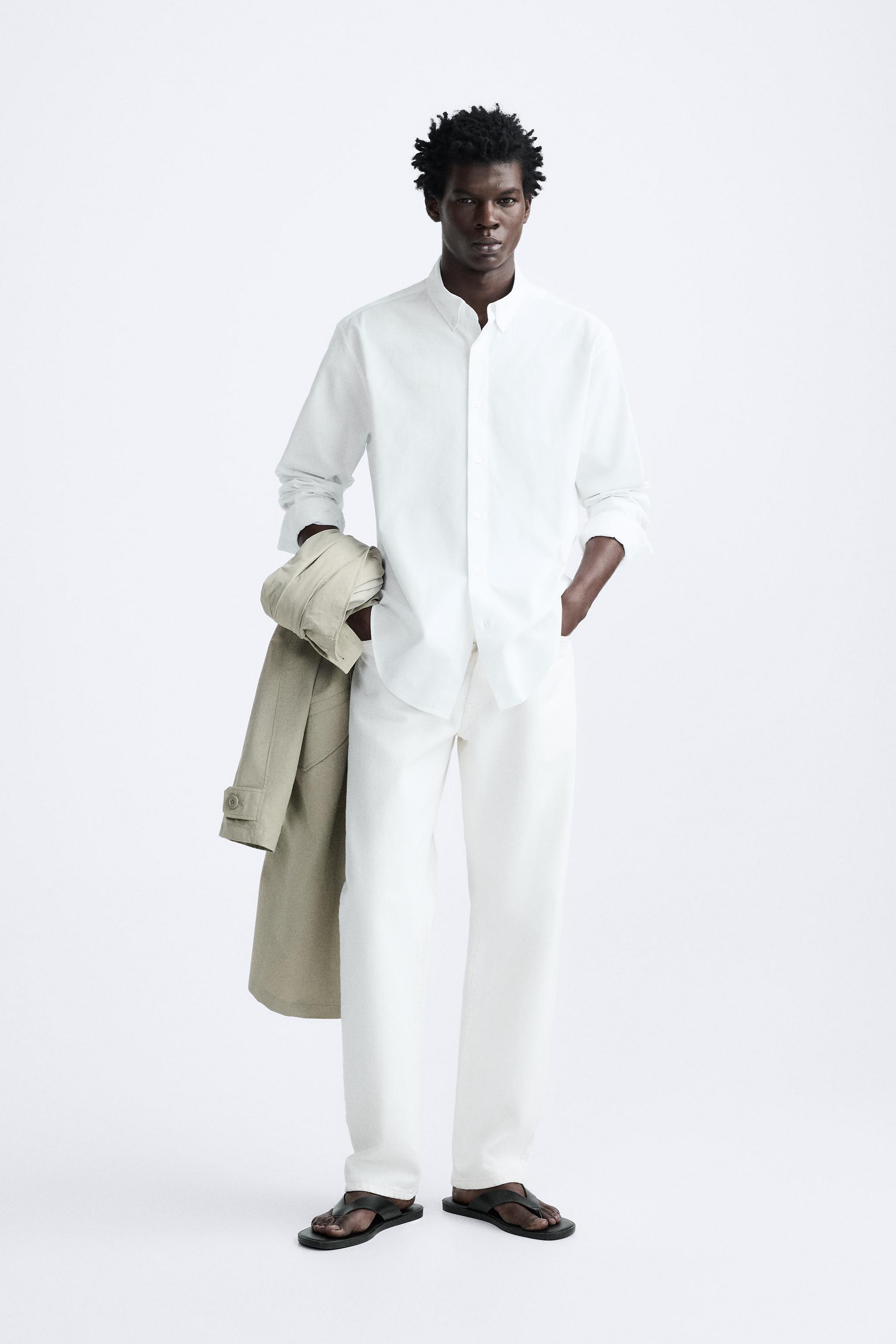 White linen outlet shirt zara