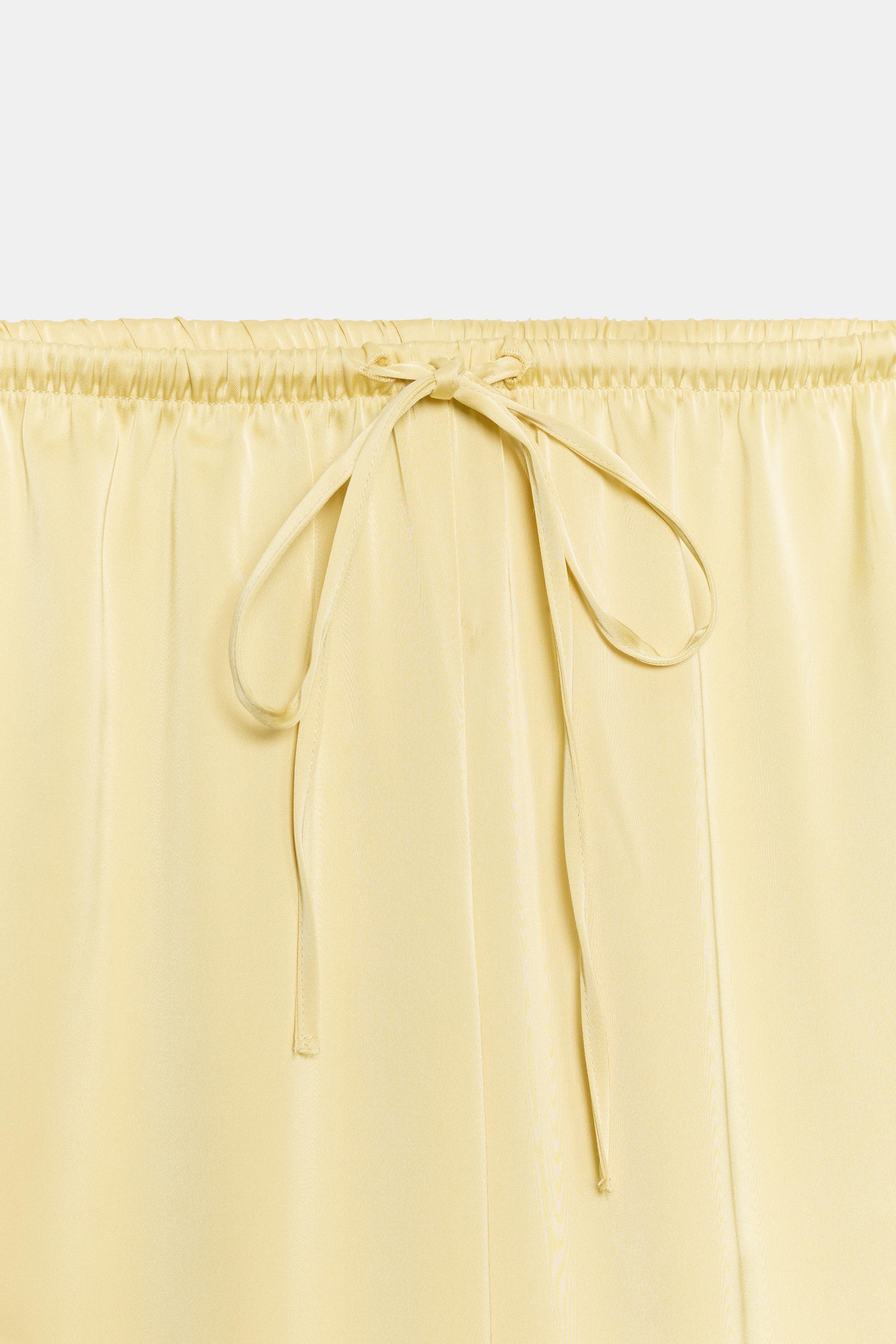 DRAWSTRING SATIN PANTS
