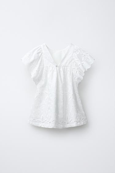 ROBE BRODÉE - Blanc de Zara - Image 1