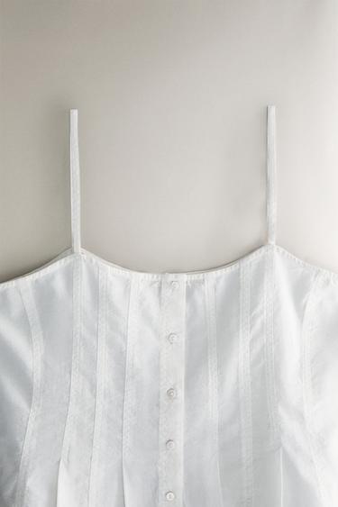 TOP COTON COUTURES - Blanc de Zara - Image 1