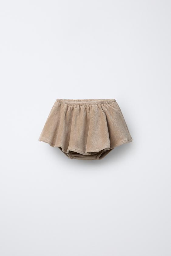 CORDUROY SKORT - Beige by Zara - Image 0