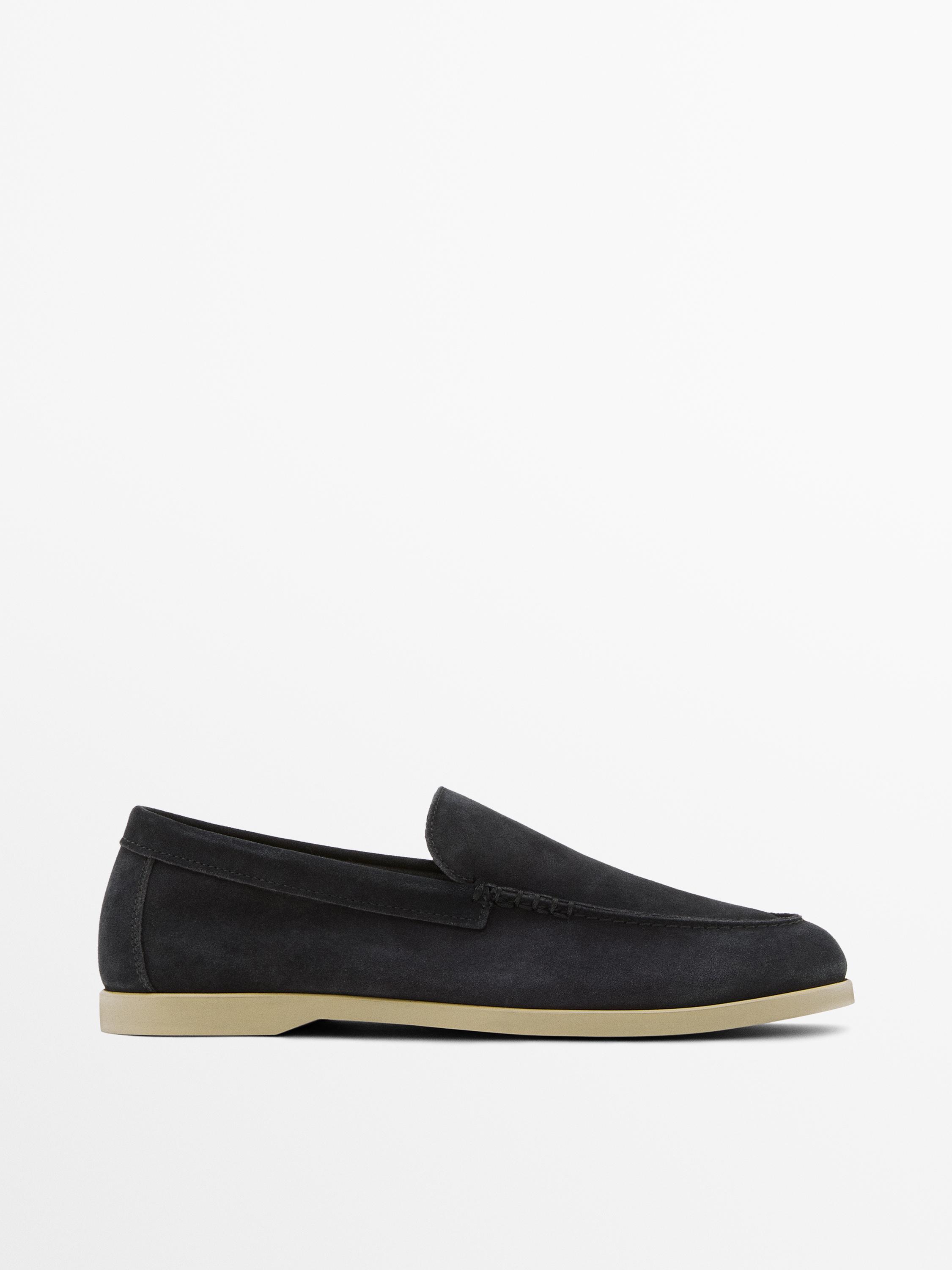 Mocassin en croûte de cuir souple