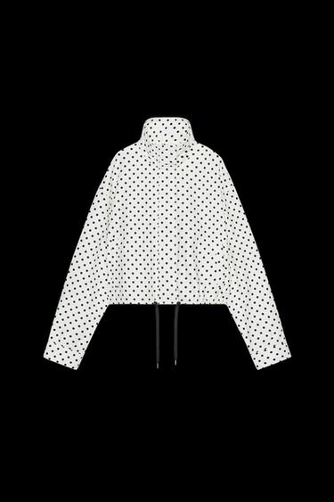 CHAQUETA ABULLONADA LUNARES - Blanco / Negro de Zara - Imagen 0