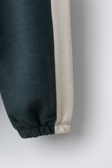 JOGGER TROUSERS WITH SIDE TAPING - Petrol blue by Zara - Image 3