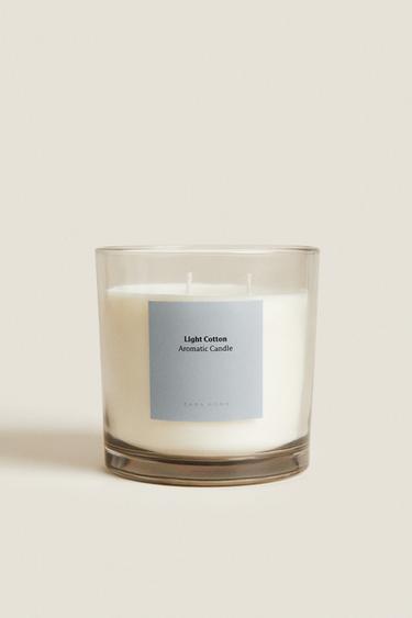 (620 G) BOUGIE PARFUMÉE LIGHT COTTON - blanc de Zara - Image 1