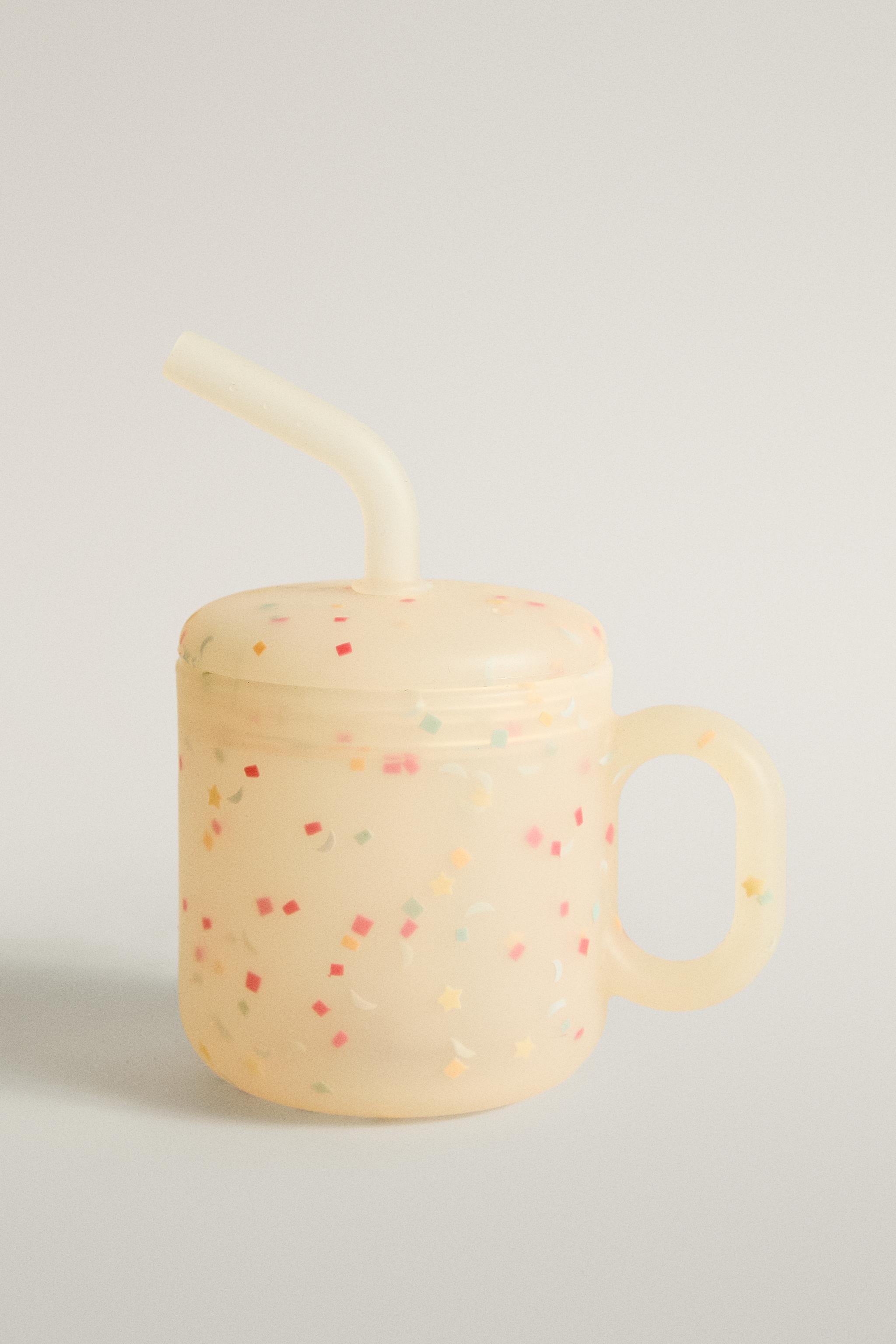 VERRE PAILLE ENFANT SILICONE CONFETTIS
