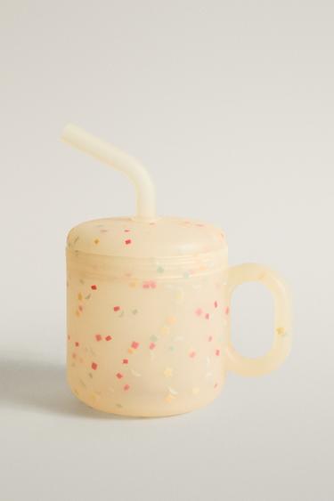 KIDS' SILICONE CONFETTI TUMBLER WITH STRAW — Multicolored 1