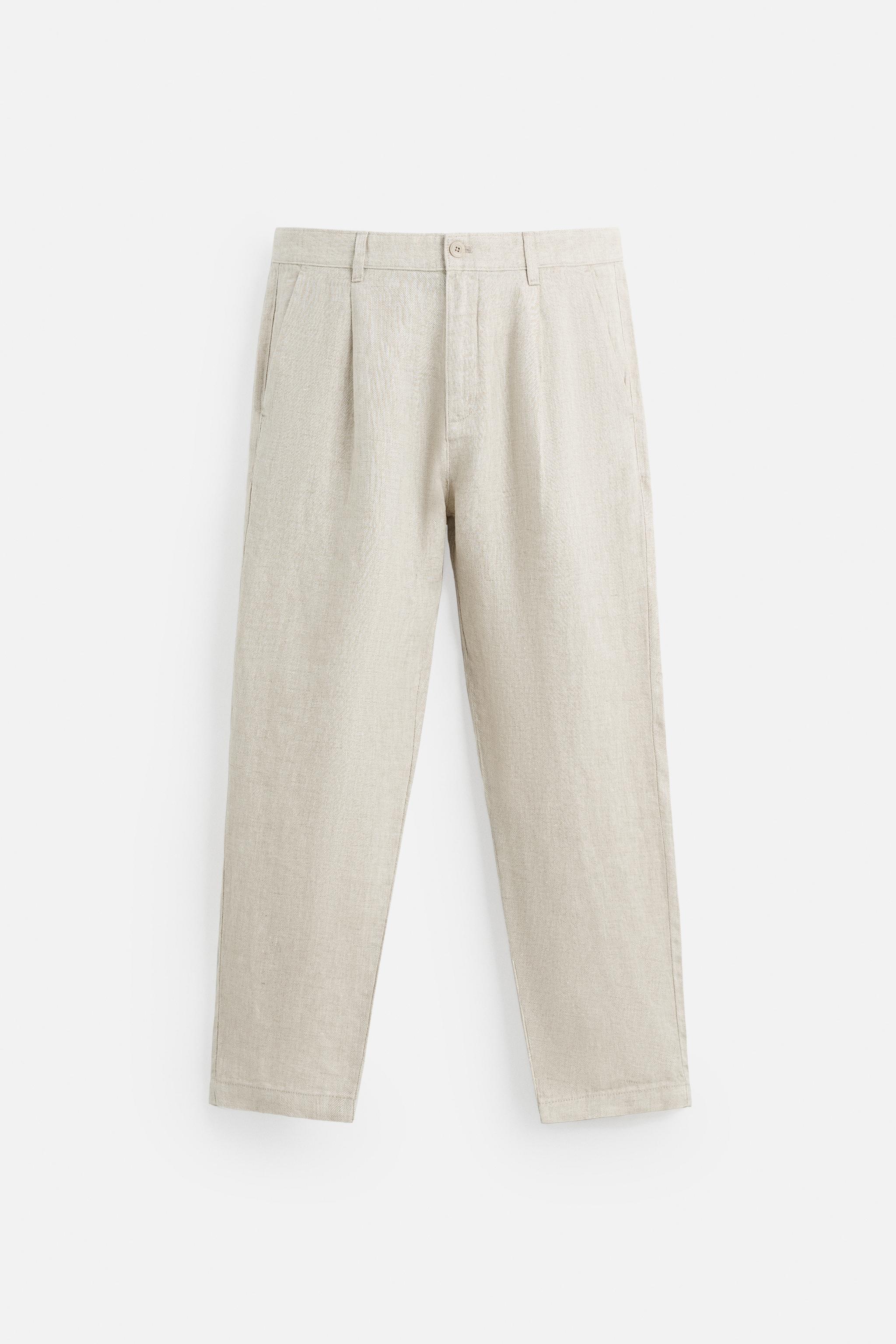 リネン100% パンツ - ホワイト | ZARA Japan / 日本
