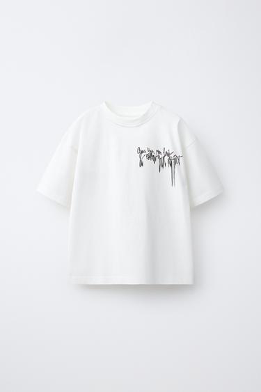 GRAFFITI PRINT T-SHIRT - Oyster-white by Zara - Image 0