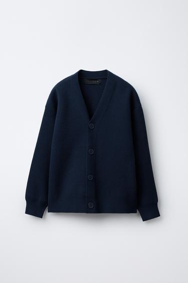 CHAQUETA PUNTO BÁSICA - Marino oscuro de Zara