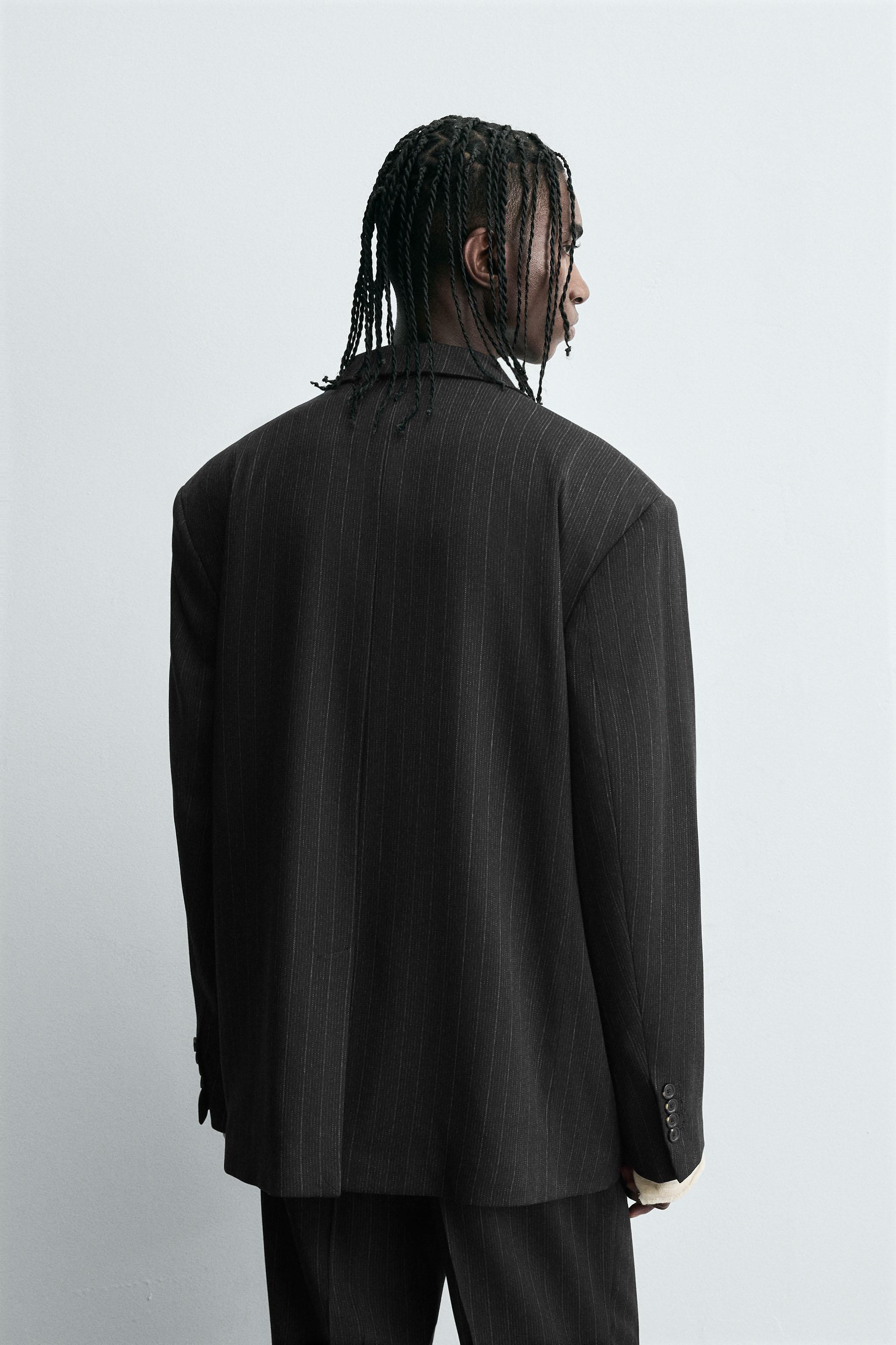 ダブルブレスト ストライプ柄スーツブレザー - ストライプ | ZARA