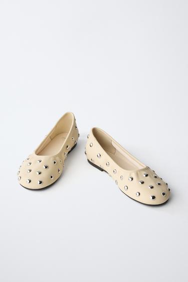 STUDDED BALLET FLATS -  by Zara - Image 2