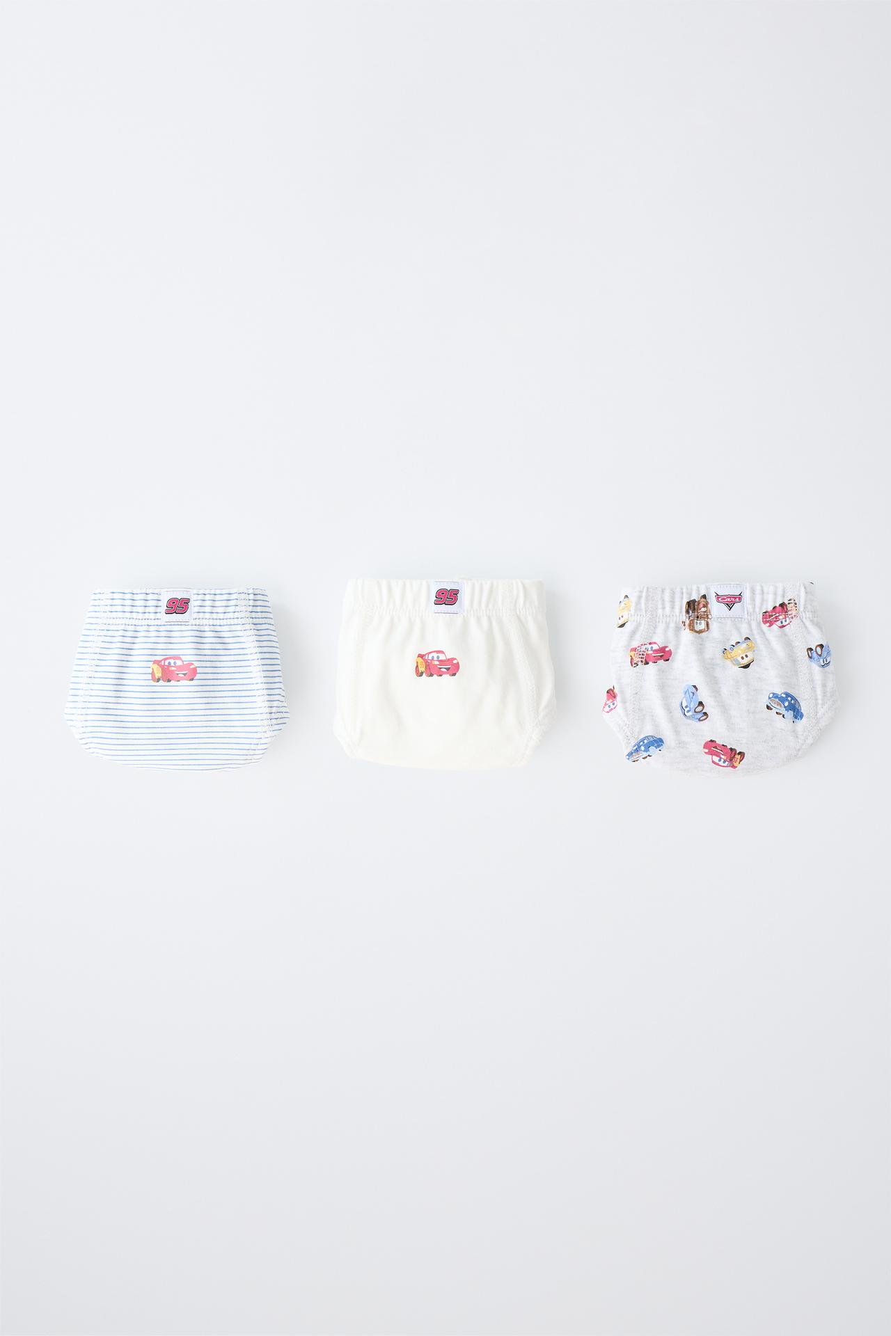 1 1/2-6 YEARS/ THREE-PACK CARS © DISNEY BRIEFS — Multicolored