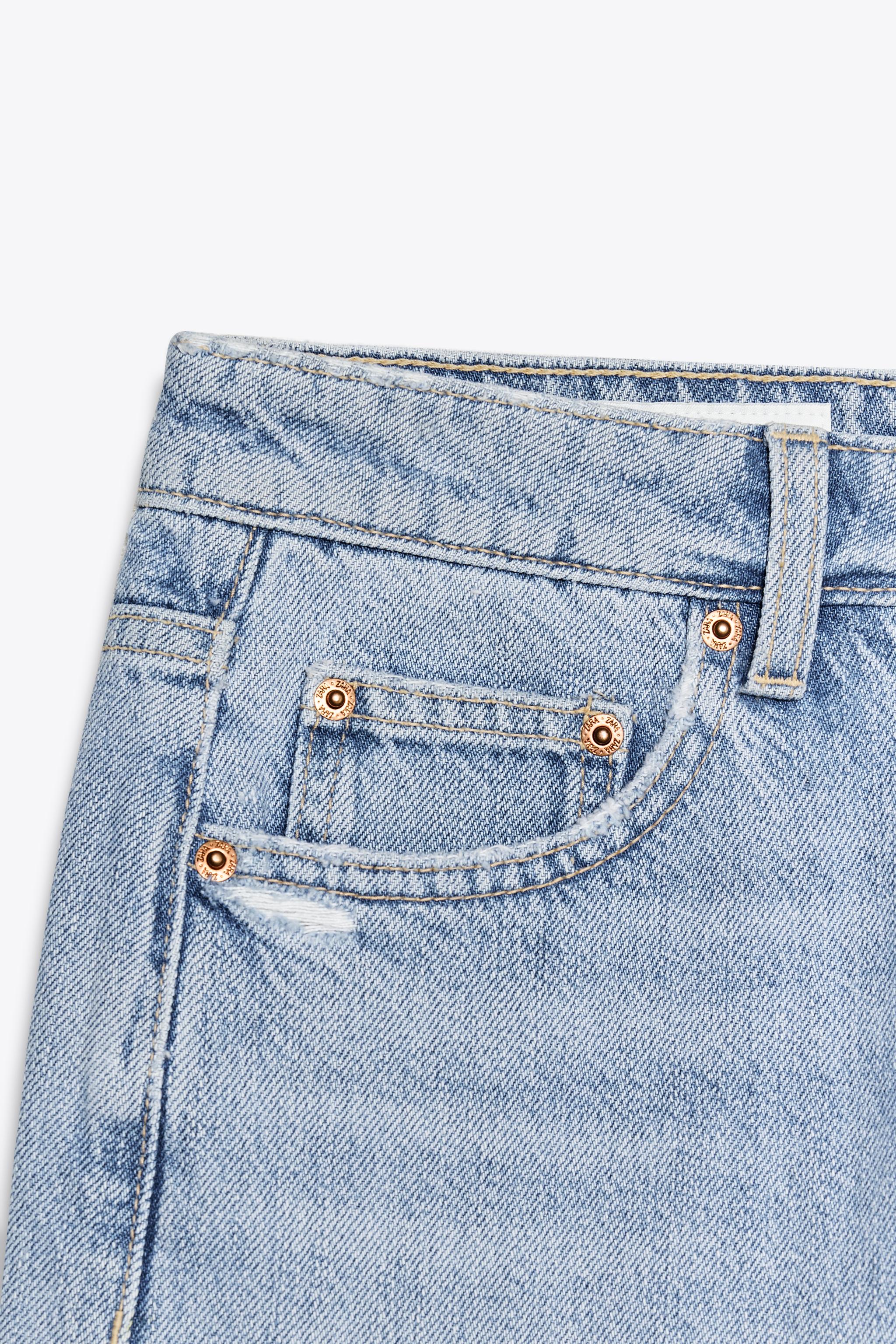 TRF MID-RISE デニム バミューダパンツ - ライトブルー | ZARA