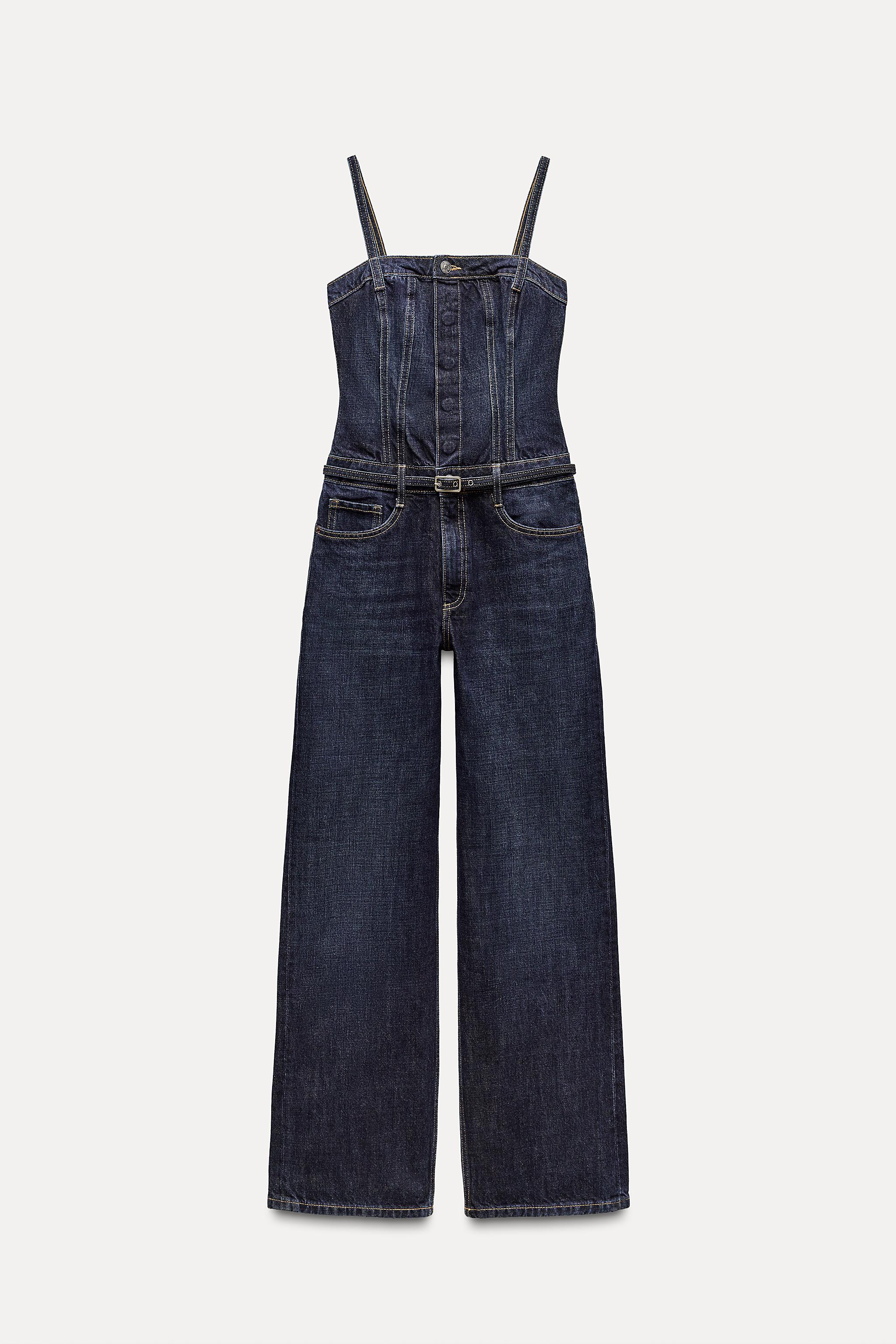 New Zara LONG selling DENIM OVERALLS