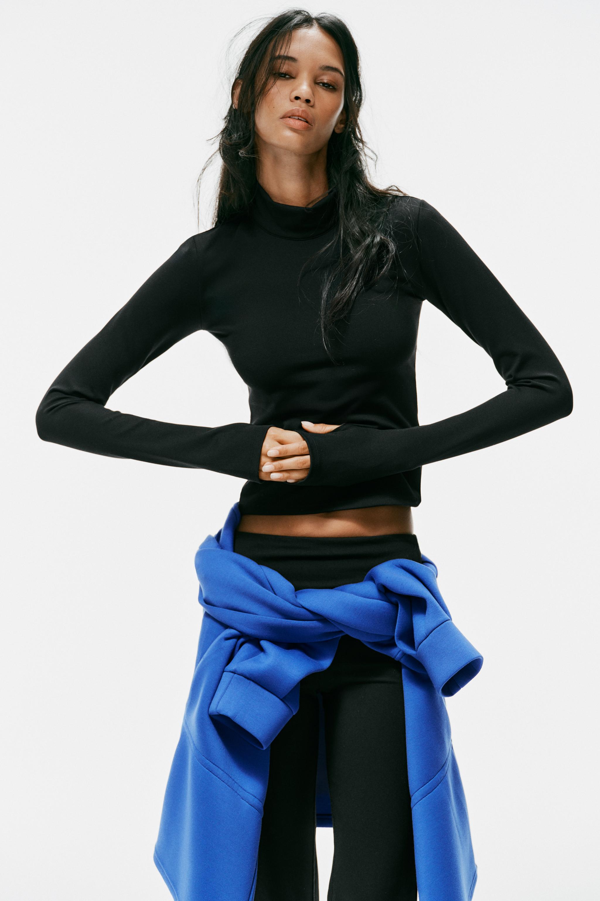 STRETCH ZIPPER TOP - Black | ZARA United States