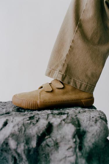 SPLIT SUEDE BAREFOOT TRAINERS - Sand Brown by Zara - Image 0