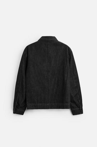 SELVEDGE DENIM OVERSHIRT - Black by Zara - Image 6