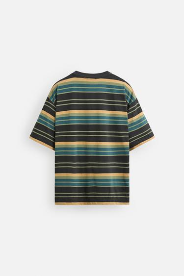 HAUT EN JACQUARD À RAYURES - Marron foncé de Zara - Image 7