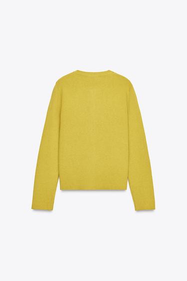 GILET BASIQUE EN MAILLE À BOUTONS - Vert pistache clair de Zara - Image 6