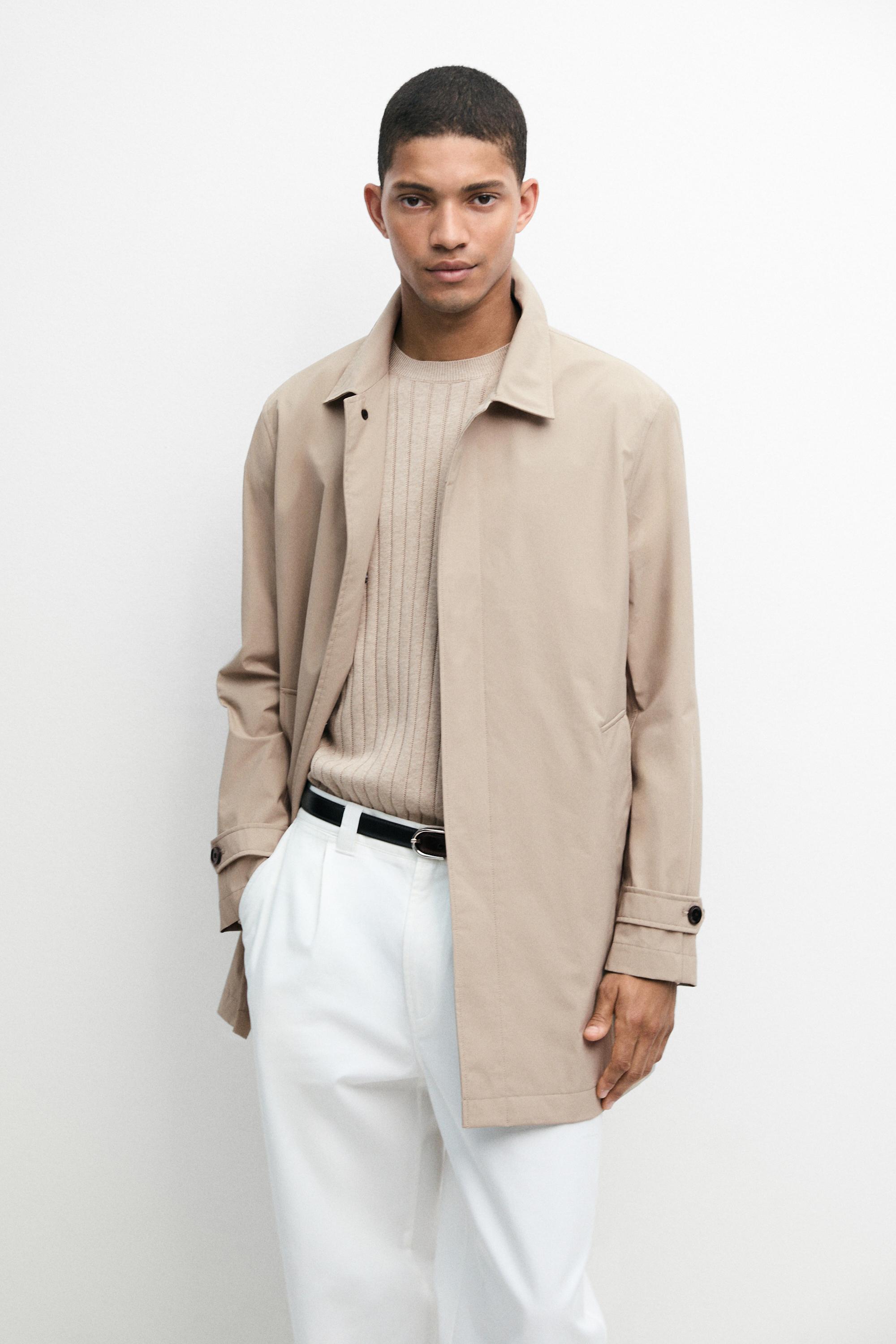 Lightweight long trench coat