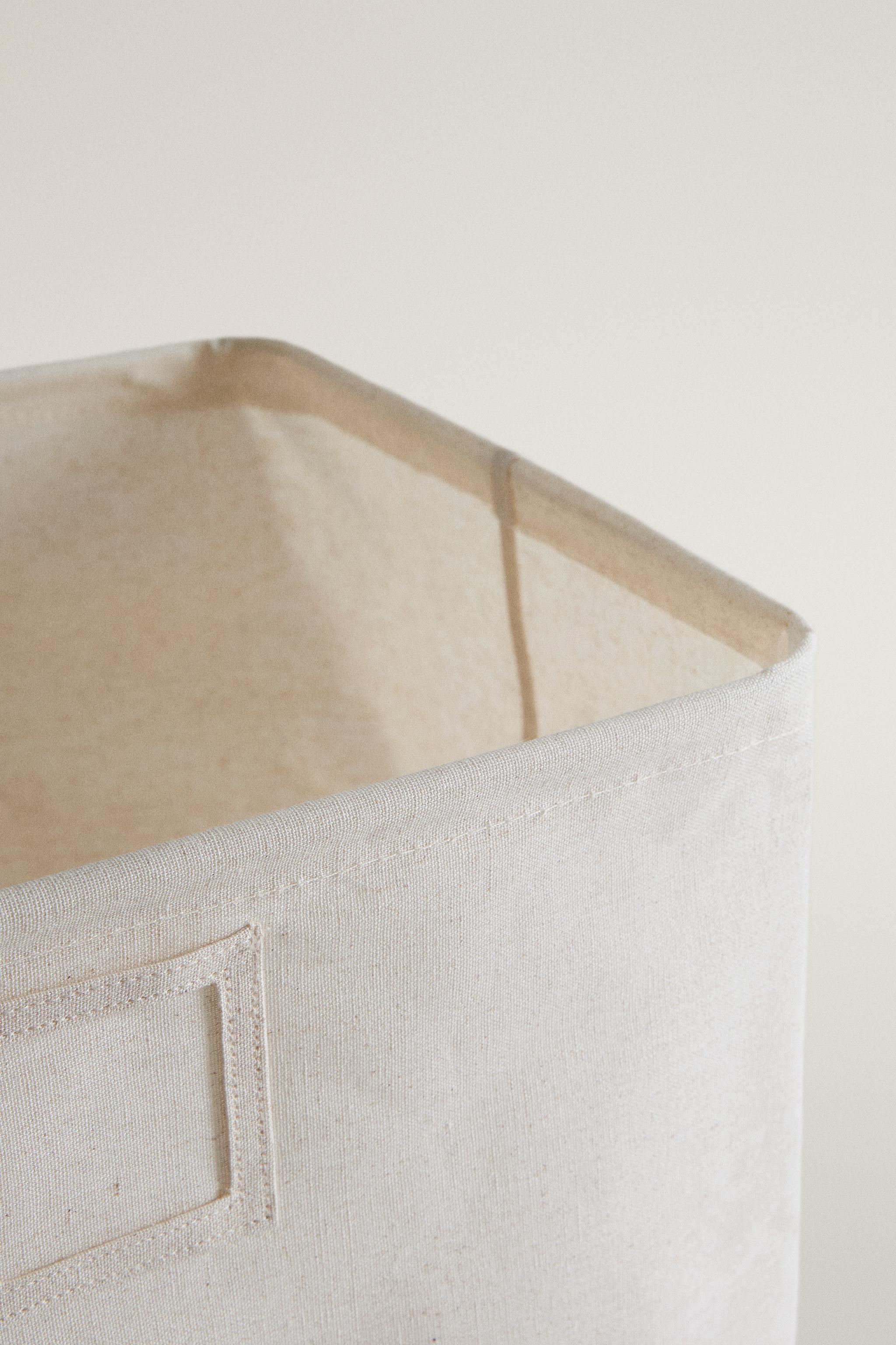 TALL RESIN-COATED FABRIC BASKET
