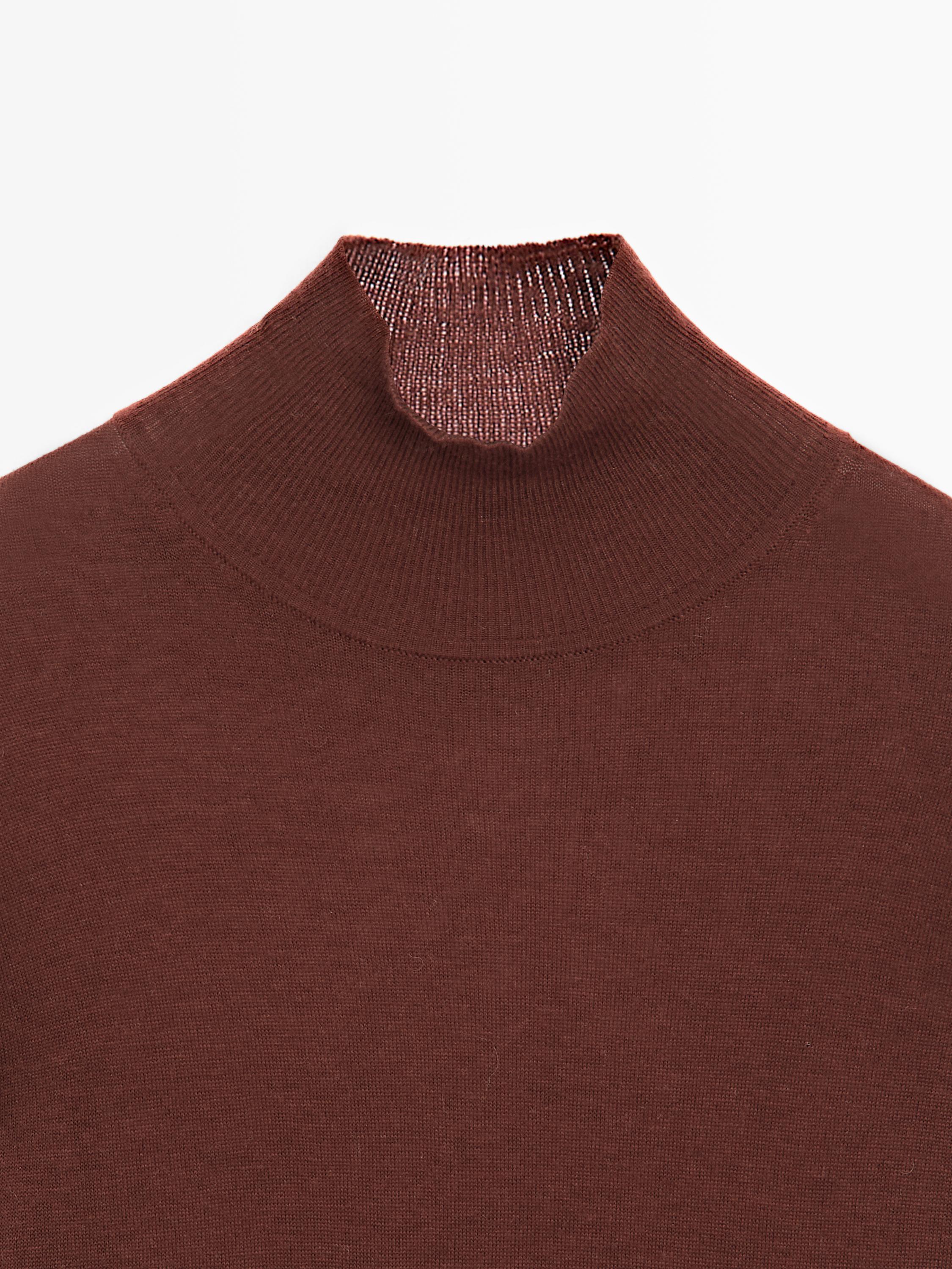 100% wool knit mock turtleneck sweater - STUDIO