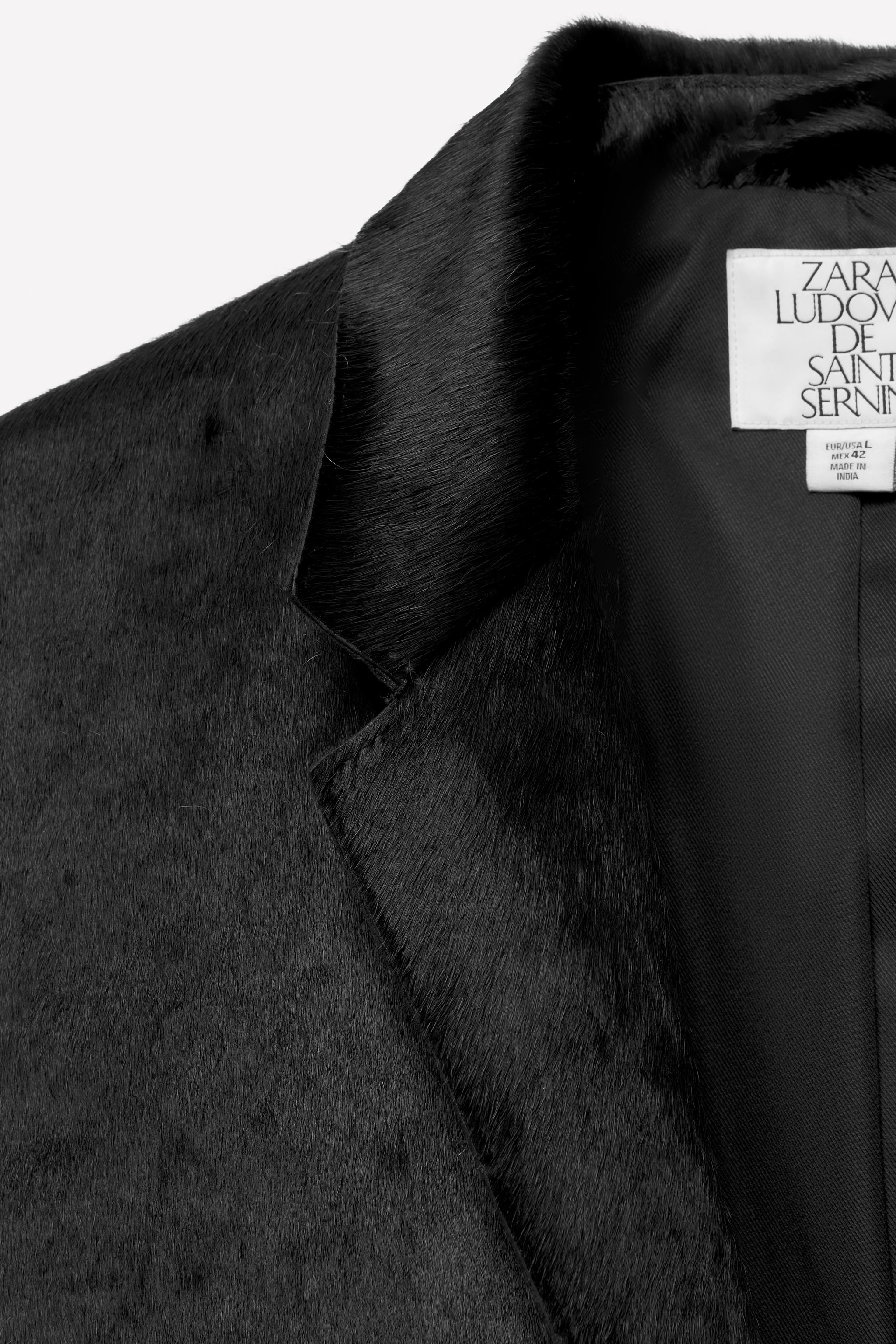 LEATHER FUR BLAZER LUDOVIC DE SAINT SERNIN x ZARA