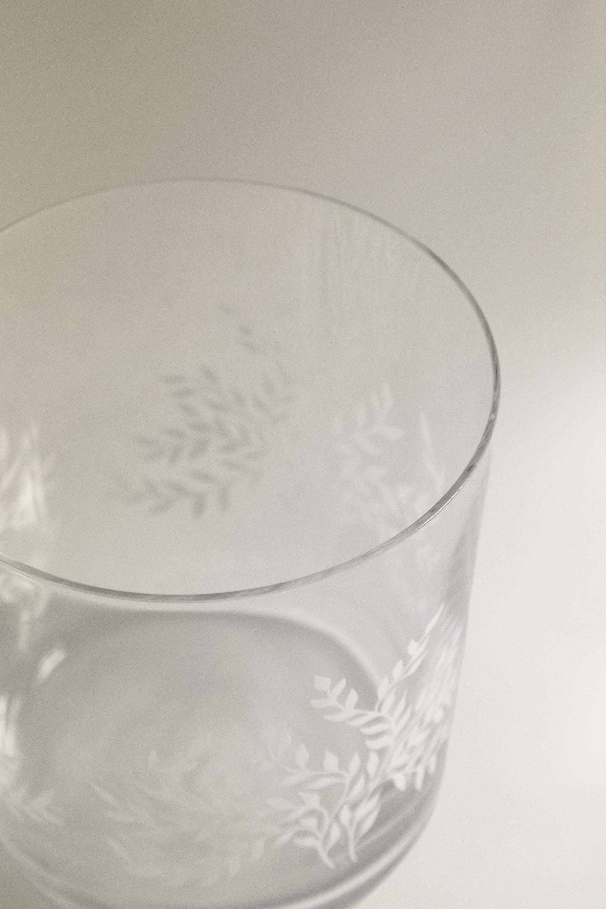 CHRISTMAS GLASS LEAF TUMBLER