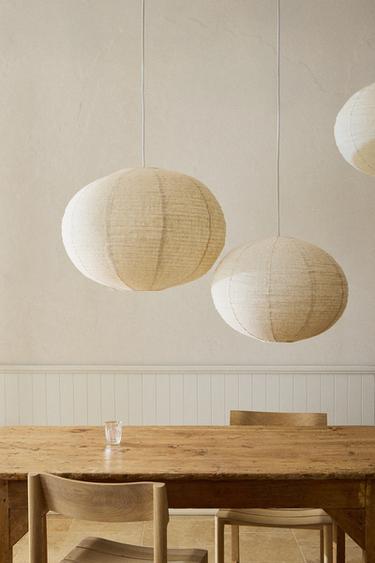 CÚPULA PARA LUSTRE DE LINHO - Creme da Zara