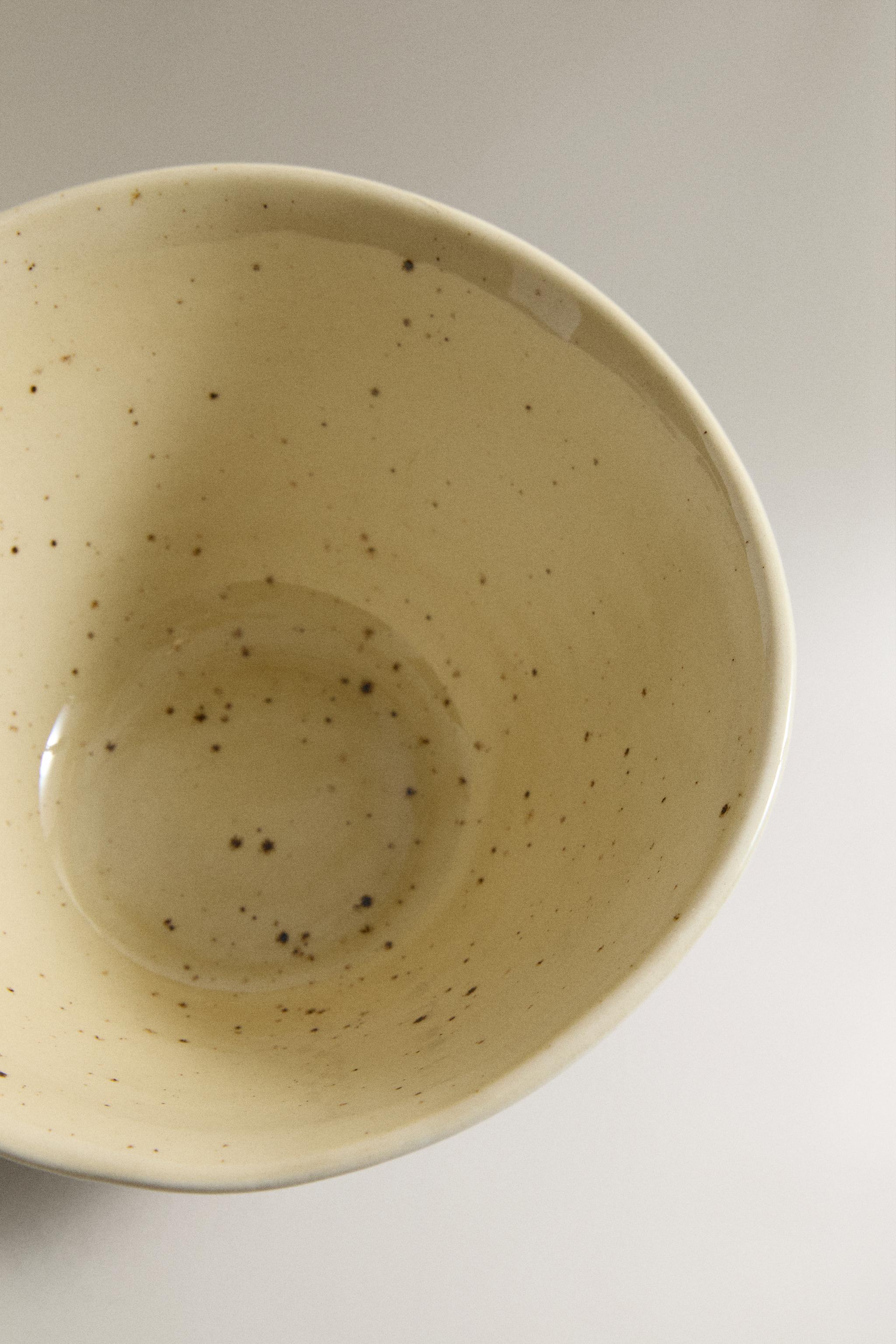 Zara EARTHENWARE BOWL WITH OVALS — фото 3