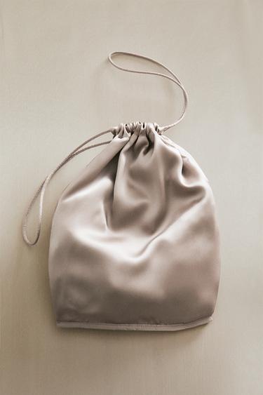 LARGE SILK BAG - Ecru White by Zara - Image 6