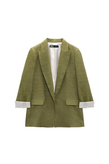 BLAZER LINO PUÑO ESTAMPADO