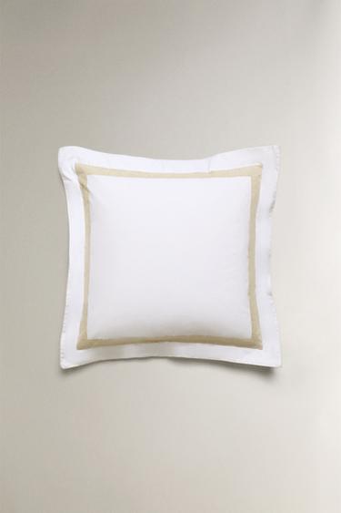 TAIE D’OREILLER COTON LISERÉ - Blanc de Zara - Image 2