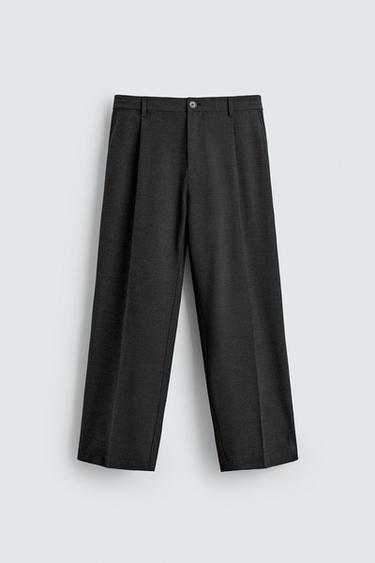 FLOWING PLEATED TROUSERS - Dark grey by Zara