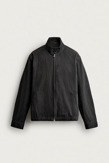 CAZADORA REGULAR FIT EFECTO LAVADO - Negro de Zara