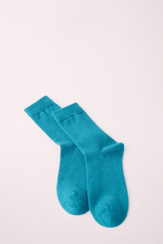 CHAUSSETTES UNIES CREATED BY CARAMEL LONDON X ZARA - Bleu canard de Zara - Image 2