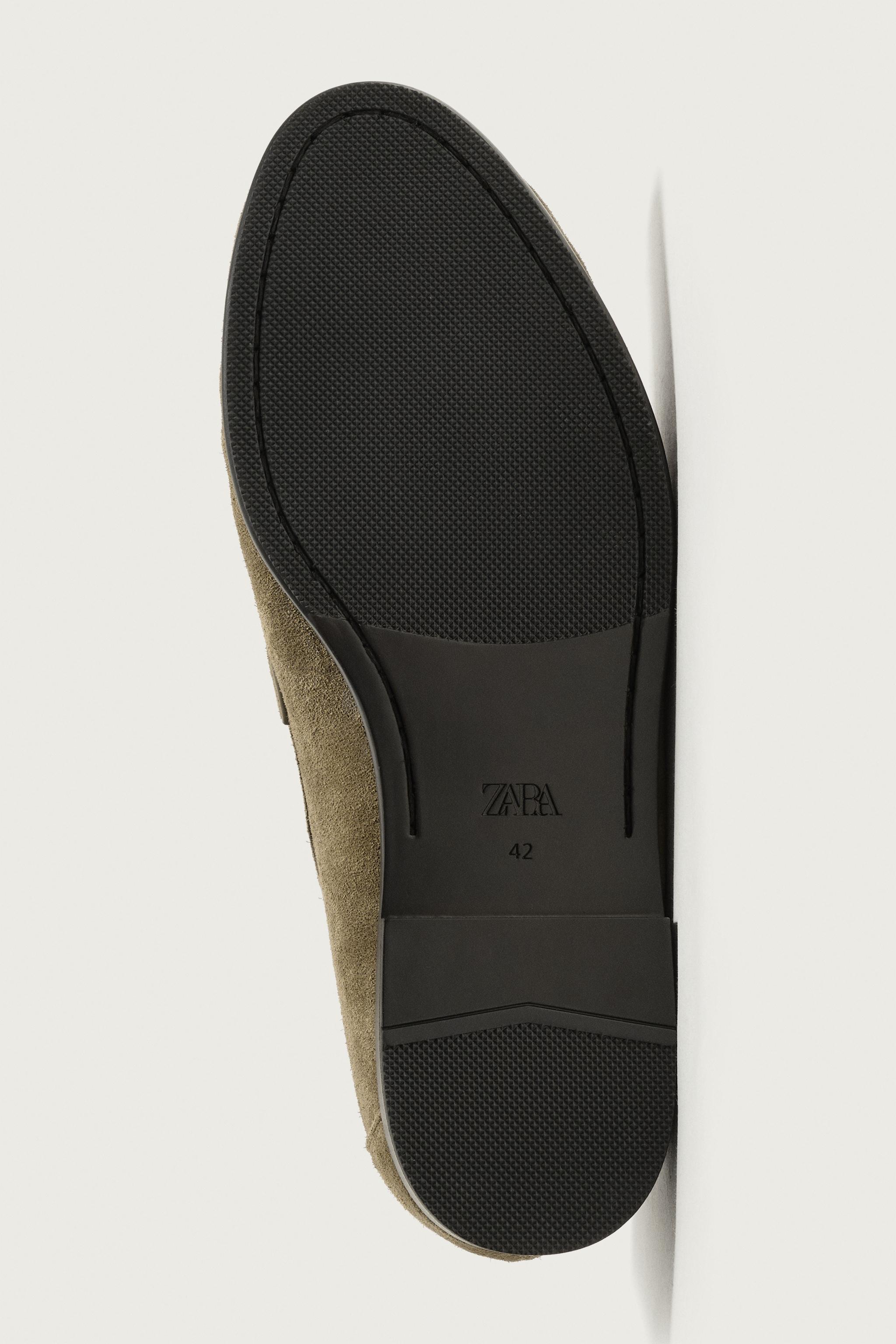 Мужские туфли Zara LEATHER PENNY LOAFERS — фото 7