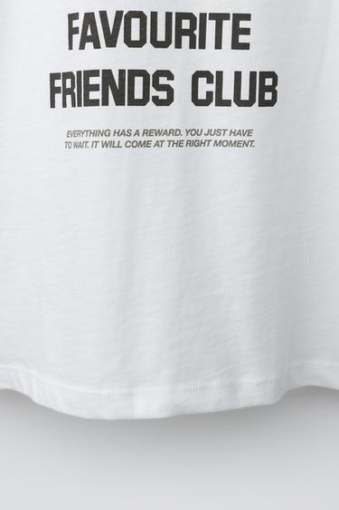 T-SHIRT À INSCRIPTION IMPRIMÉE - Écru clair de Zara - Image 3