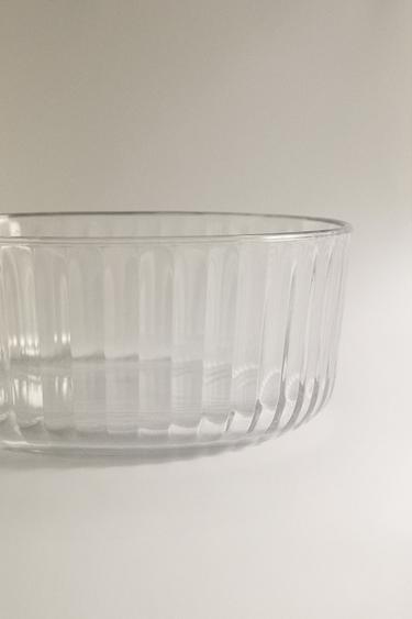RAISED WAVE DESIGN GLASS BOWL - 990 by Zara - Image 3